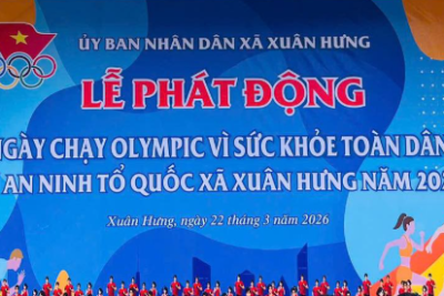 TRƯỜNG THCS XUÂN VINH HƯỞNG ỨNG NGÀY CHẠY OLYMPIC VÌ SỨC KHỎE TOÀN DÂN